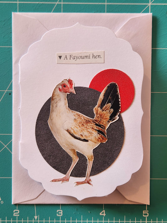Chicken Mini Card Series - Fayoumi hen