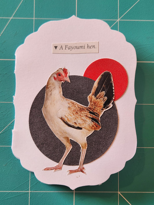 Chicken Mini Card Series - Fayoumi hen