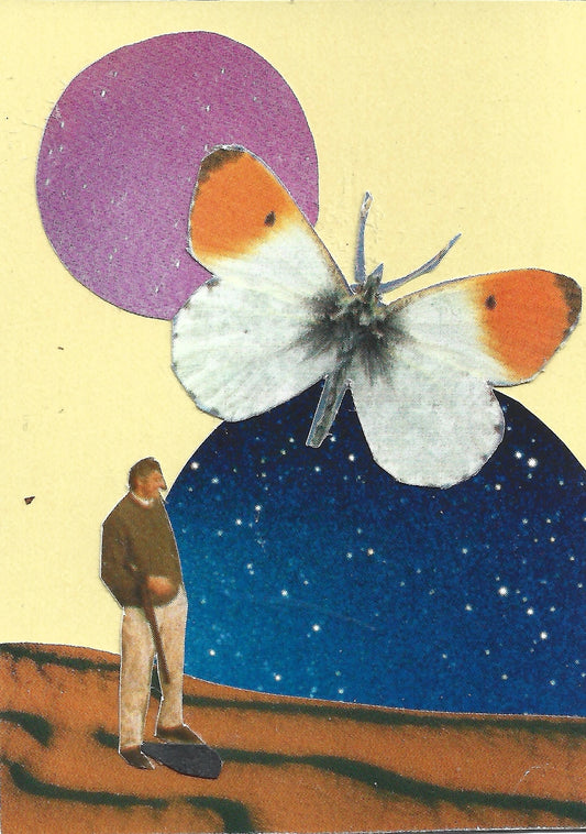 Collage ACEO (Original) - Tiny Guys & Butterflies 1