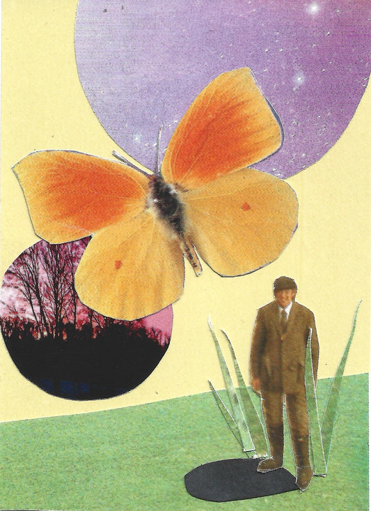 Collage ACEO (Original) - Tiny Guys & Butterflies 3