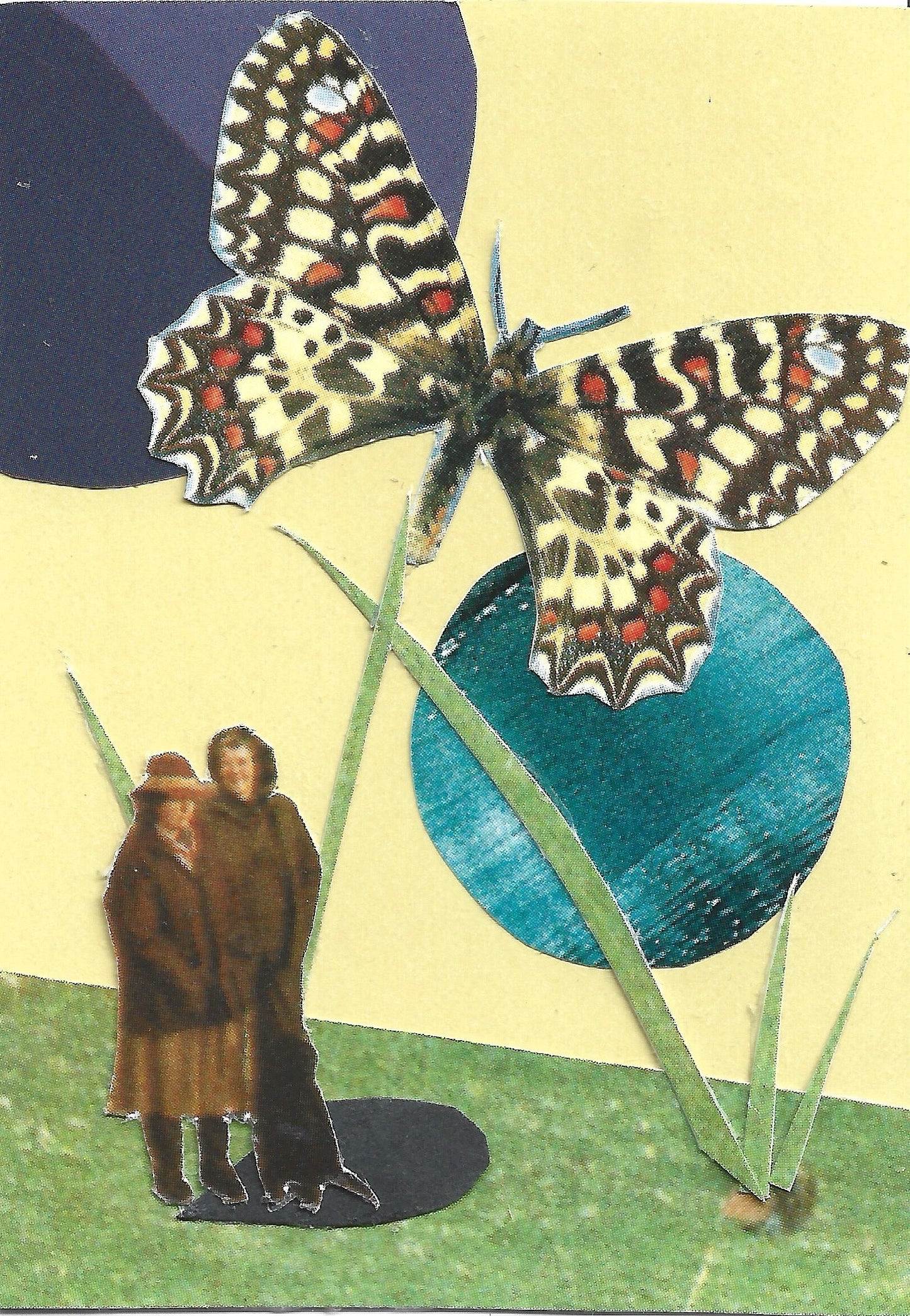 Collage ACEO (Original) - Tiny Guys & Butterflies 4
