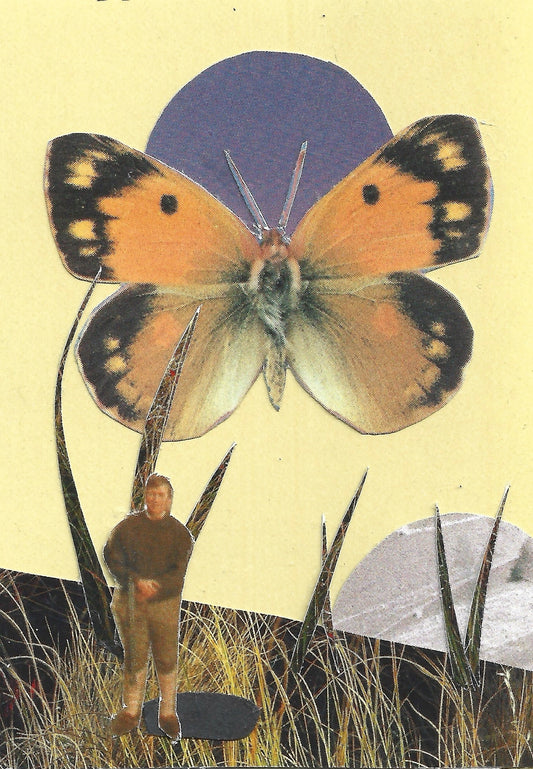 Collage ACEO (Original) - Tiny Guys & Butterflies 5