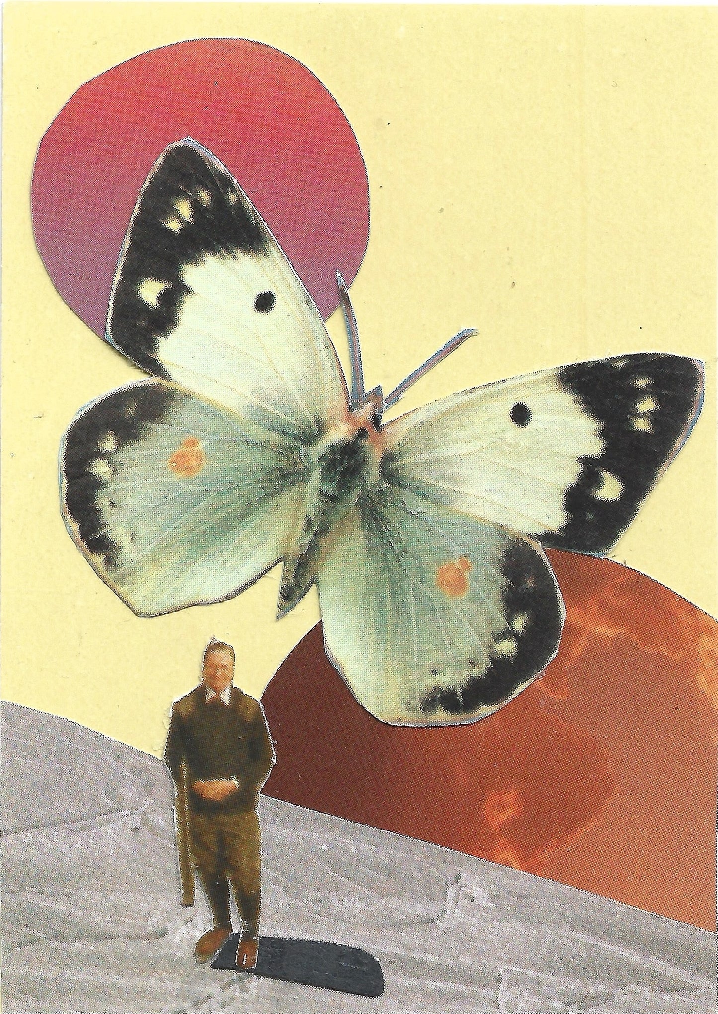 Collage ACEO (Original) - Tiny Guys & Butterflies 6