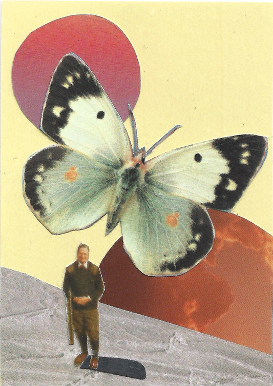 Collage ACEO (Original) - Tiny Guys & Butterflies 6