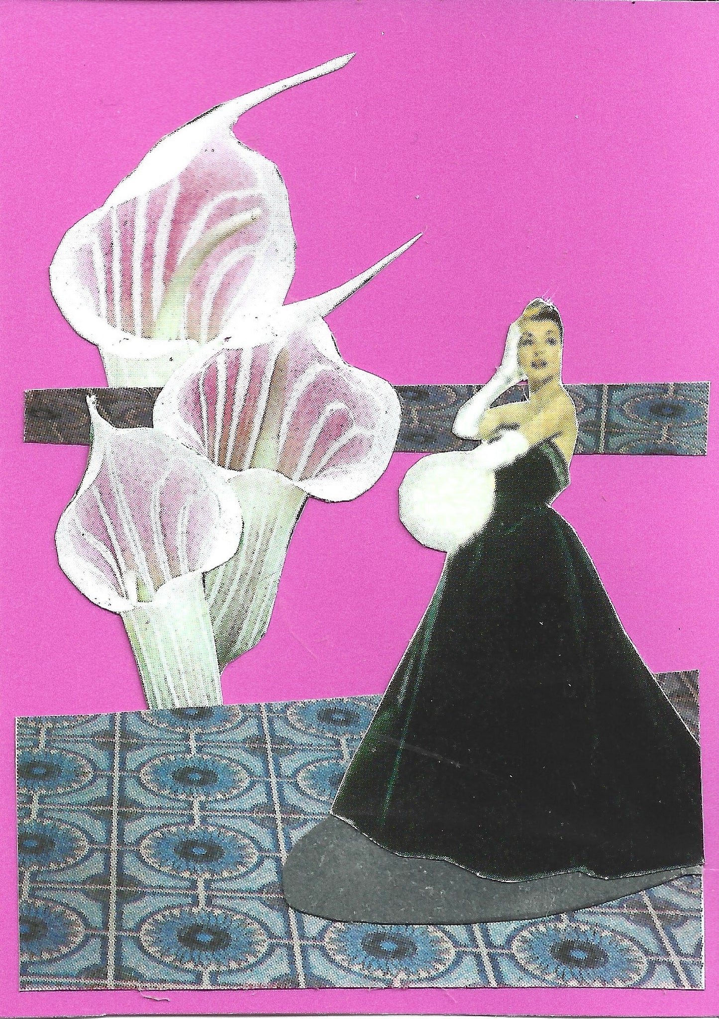 Collage ACEO (Original) - Pink Ladies 1